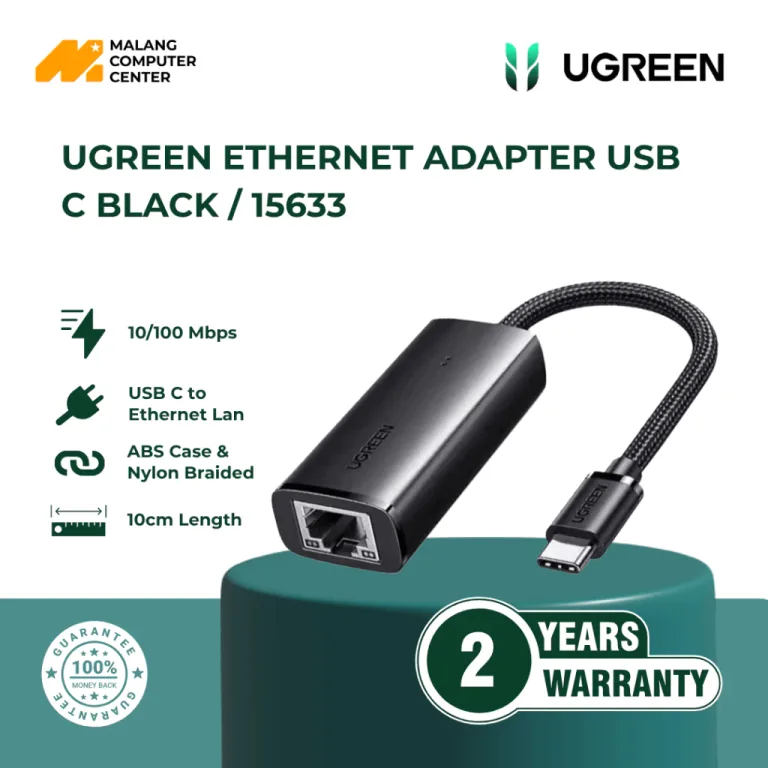 UGREEN ETHERNET ADAPTER TYPE-C 100MBPS GRAY / 15633