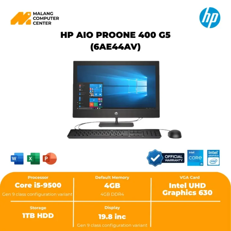 HP AIO PROONE 400 G5 6AE44AV COREI5-9500/4GB/1TB HDD/19,5"/KEYBOARD MOUSE/WIN10