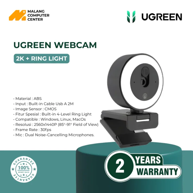 UGREEN WEBCAM 4-LEVEL RING LIGHT 2K / 65857