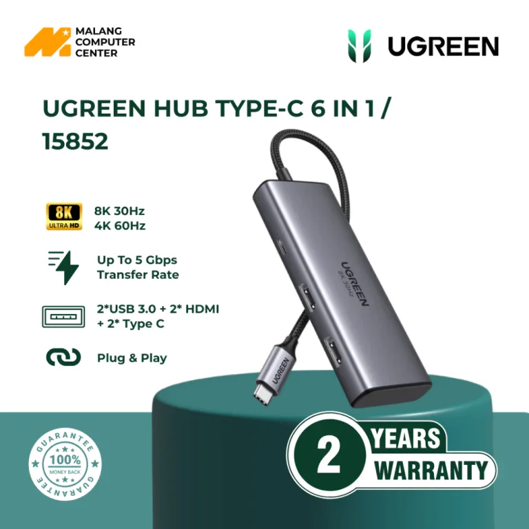 UGREEN HUB TYPE-C 6 IN 1 / 15852
