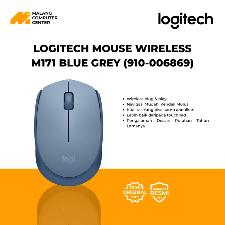 LOGITECH MOUSE WIRELESS M171 BLUE GREY (910-006869)