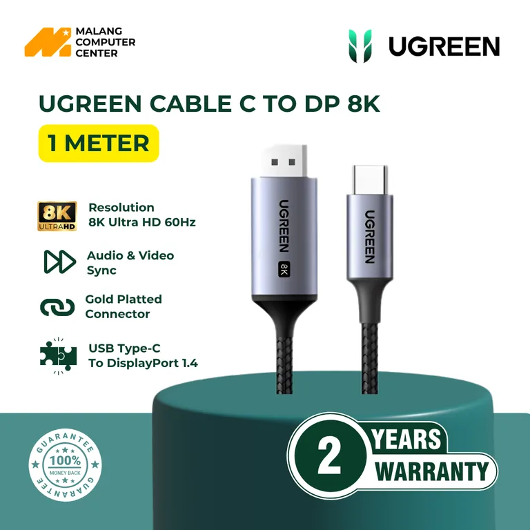 UGREEN CABLE C TO DP 8K 1M / 25157
