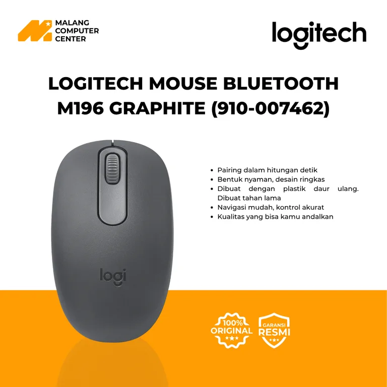 LOGITECH MOUSE BLUETOOTH M196 GRAPHITE (910-007462)