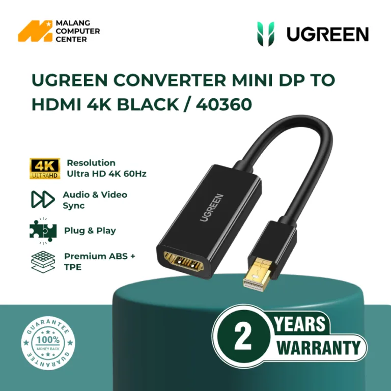 UGREEN CONVERTER MINI DP TO HDMI 4K BLACK / 40360