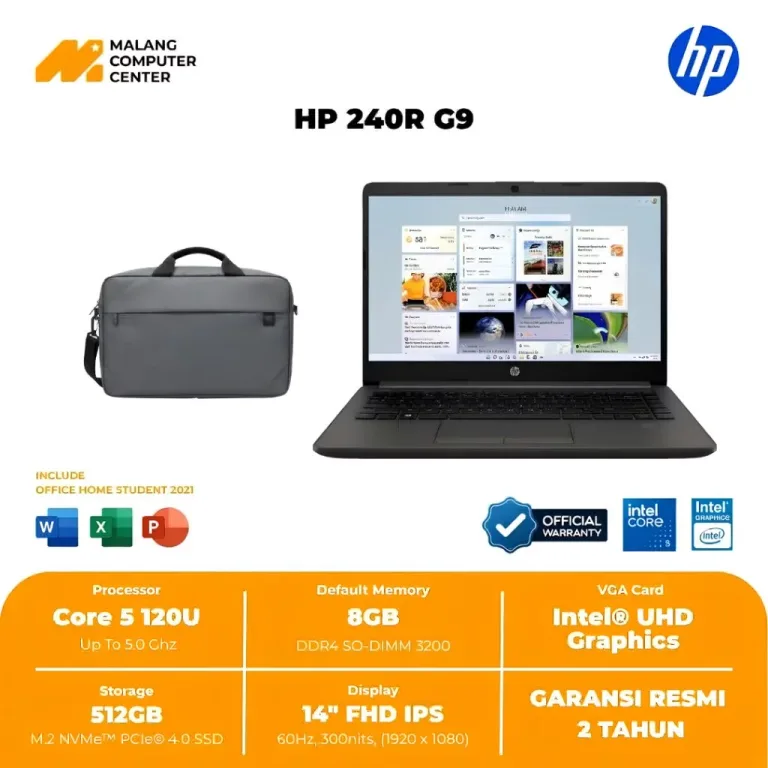 HP NB 240R-G9-B98GZPC CORE 5-120U/8GB/512GB SSD/14" FHD/WIN11 SILVER