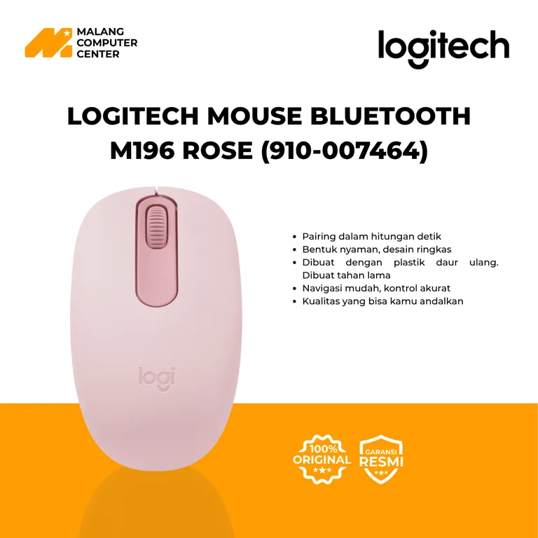 LOGITECH MOUSE BLUETOOTH M196 ROSE (910-007464)