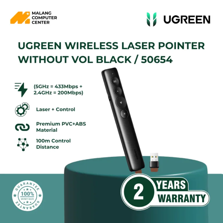 UGREEN WIRELESS LASER POINTER WITHOUT VOL BLACK / 50654