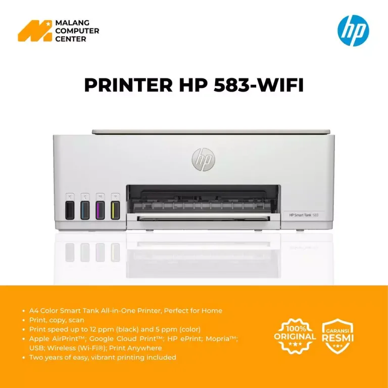 HP PRINTER SMART TANK 583 All-in-One Printer