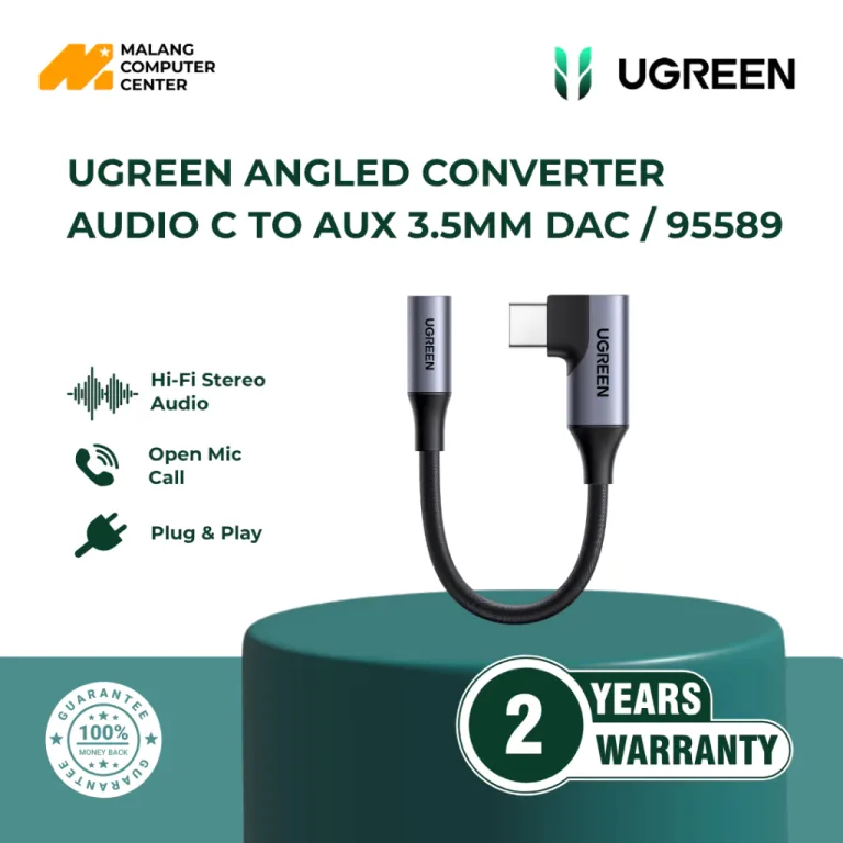 UGREEN ANGLED CONVERTER AUDIO C TO AUX 3.5MM DAC / 95589