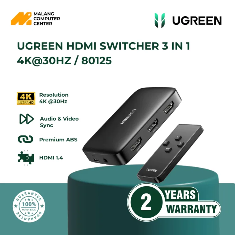UGREEN HDMI SWITCHER 3 IN 1 4K@30HZ / 80125