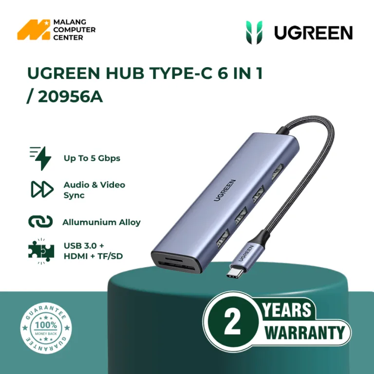 UGREEN HUB TYPE-C 6 IN 1 / 20956A