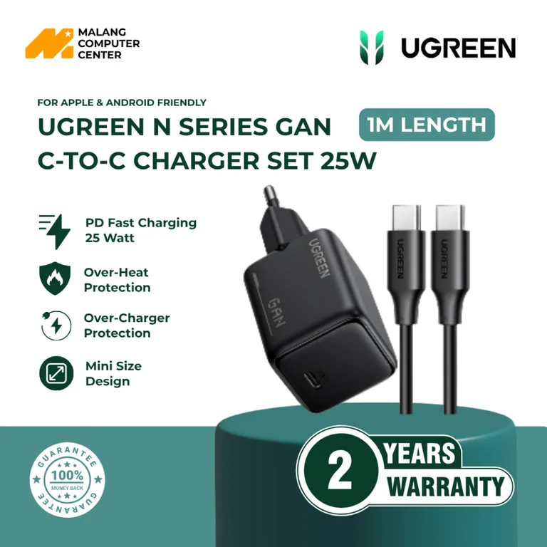 UGREEN N SERIES GAN 25W CHARGER SET BLACK / 75103