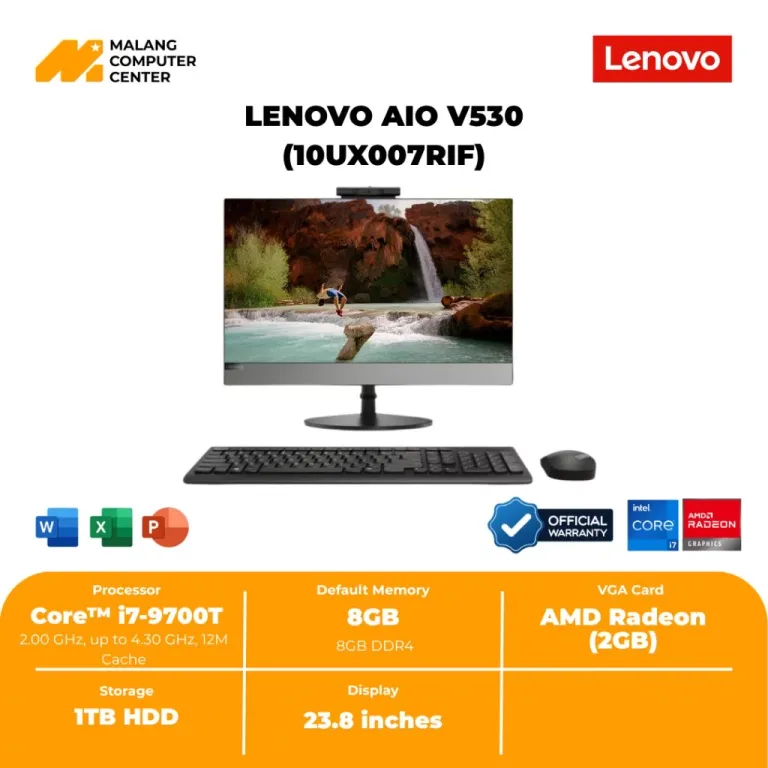 LENOVO AIO V530 10UX007RIF  CORE i7-9700T/8GB/1TB HDD/AMD 2GB/23,8"/KEYBOARD MOUSE/WIN10