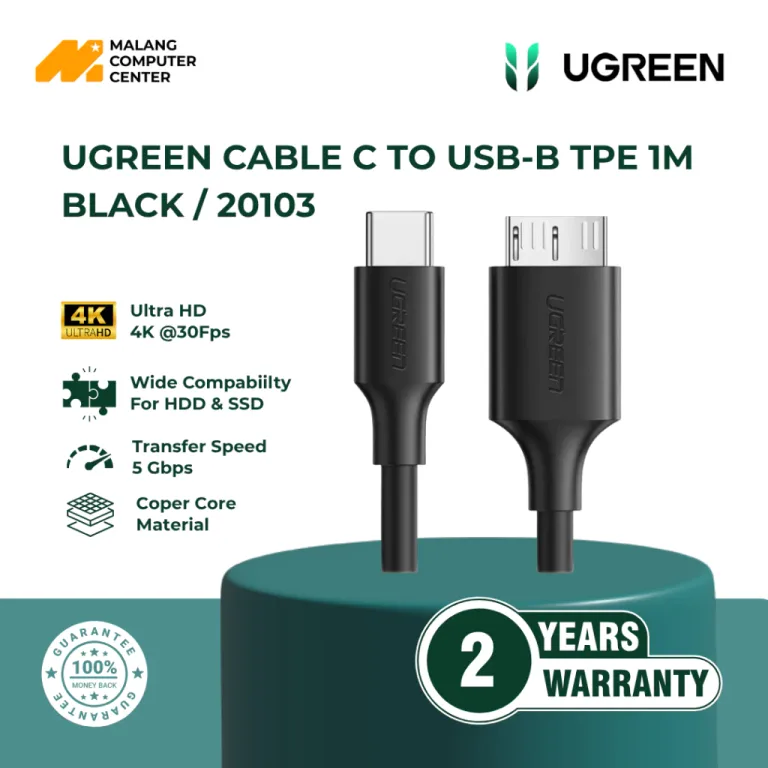 UGREEN CABLE C TO MICRO-B TPE 1M BLACK / 20103