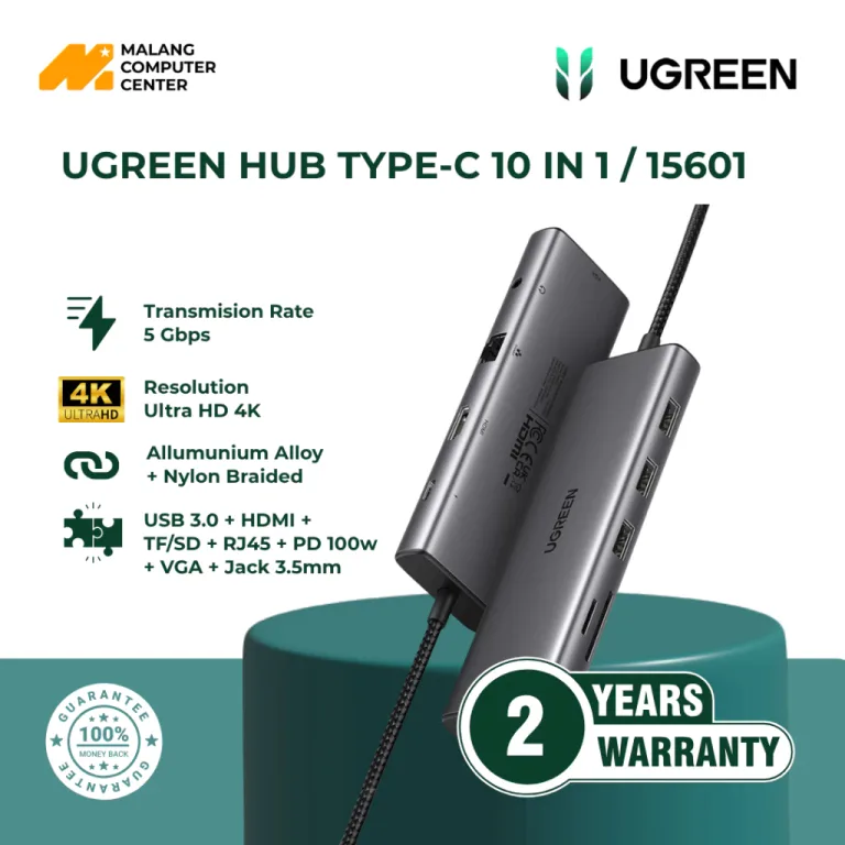 UGREEN HUB TYPE-C 10 IN 1 LITE GRAY / 15601