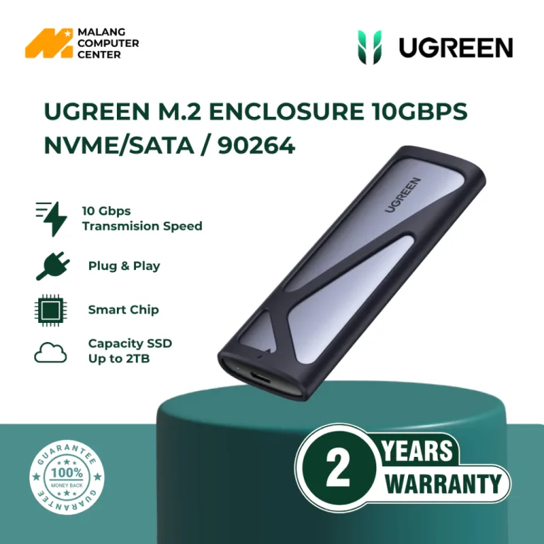 UGREEN M.2 ENCLOSURE 10GBPS NVME/SATA / 90264