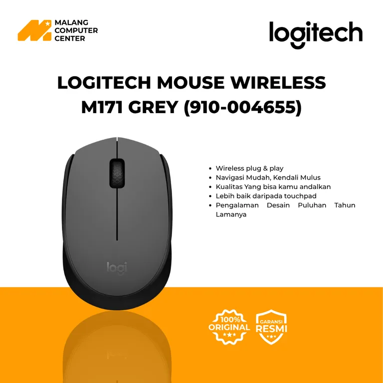 LOGITECH MOUSE WIRELESS M171 GREY (910-004655)