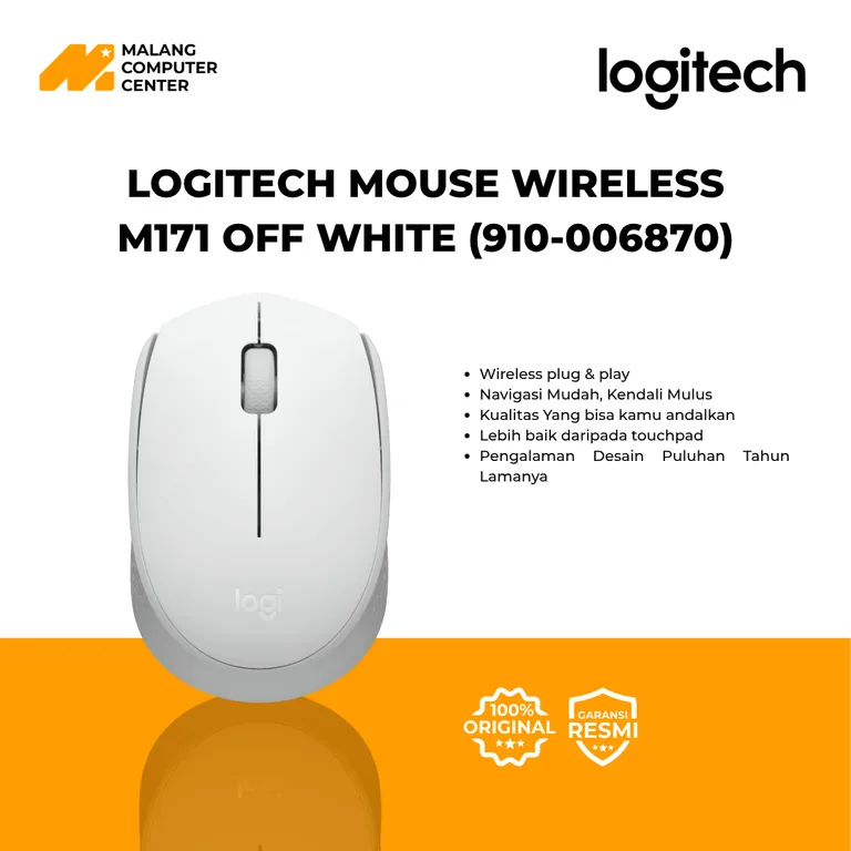 LOGITECH MOUSE WIRELESS M171 OFF WHITE (910-006870)