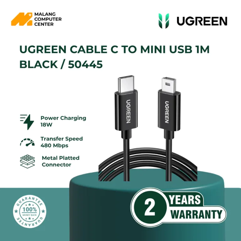 UGREEN CABLE C TO MINI USB 1M BLACK / 50445