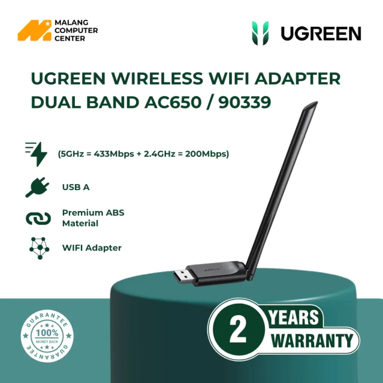 UGREEN WIRELESS WIFI ADAPTER DUAL BAND AC650 / 90339