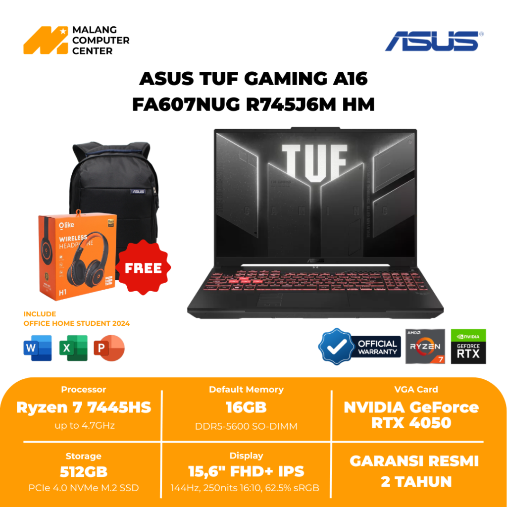 ASUS TUF GAMING A16 FA607NUG R745J6M HM