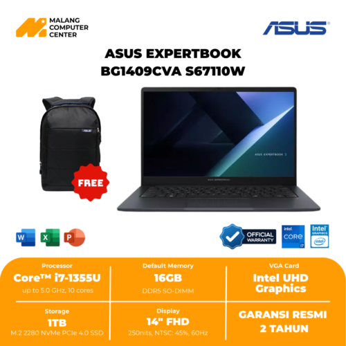 ASUS Expertbook BG1409CVA-S67110W i7 1355U/ 14" FHD/ 16GB DDR5/ 1TB SSD/ WIN 11 HOME