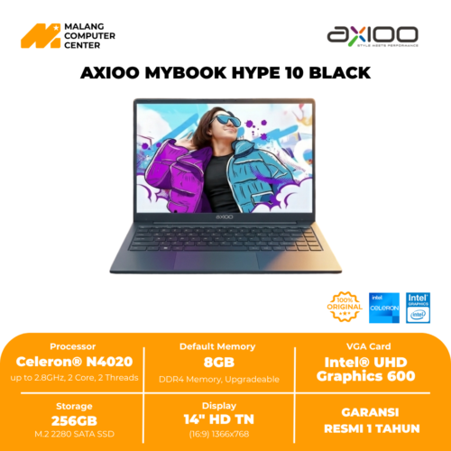 AXIOO HYPE-10 CELERON N4020/14"/8GB/256GB SSD/DOS
