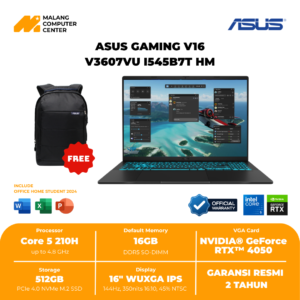 V3607VU-I545B7T-HM CORE 5 210H /16" WUXGA/RTX4050/16GB/512GB/WIN11 OHS - MATTE BLACK