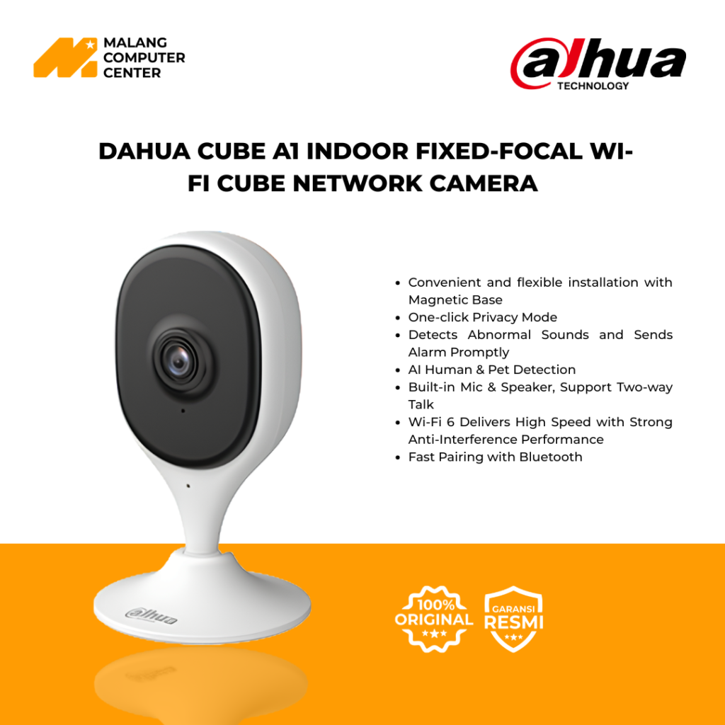 CCTV DAHUA CUBE A1 INDOOR  FIXED-FOCAL WI-FI CUBE  NETWORK CAMERA